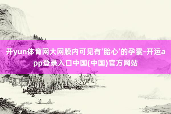 开yun体育网大网膜内可见有‘胎心’的孕囊-开运app登录入口中国(中国)官方网站