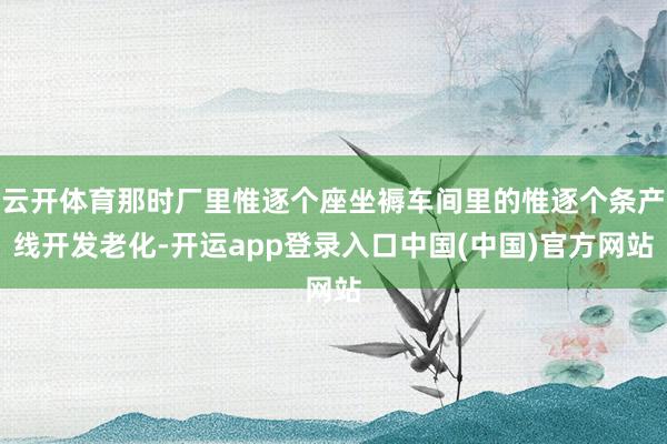 云开体育那时厂里惟逐个座坐褥车间里的惟逐个条产线开发老化-开运app登录入口中国(中国)官方网站